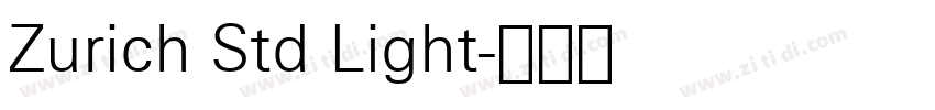 Zurich Std Light字体转换